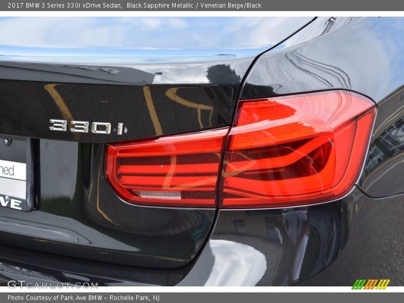 Black Sapphire Metallic / Venetian Beige/Black 2017 BMW 3 Series 330i xDrive Sedan
