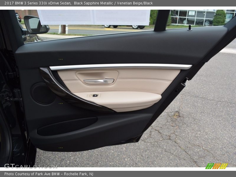 Black Sapphire Metallic / Venetian Beige/Black 2017 BMW 3 Series 330i xDrive Sedan