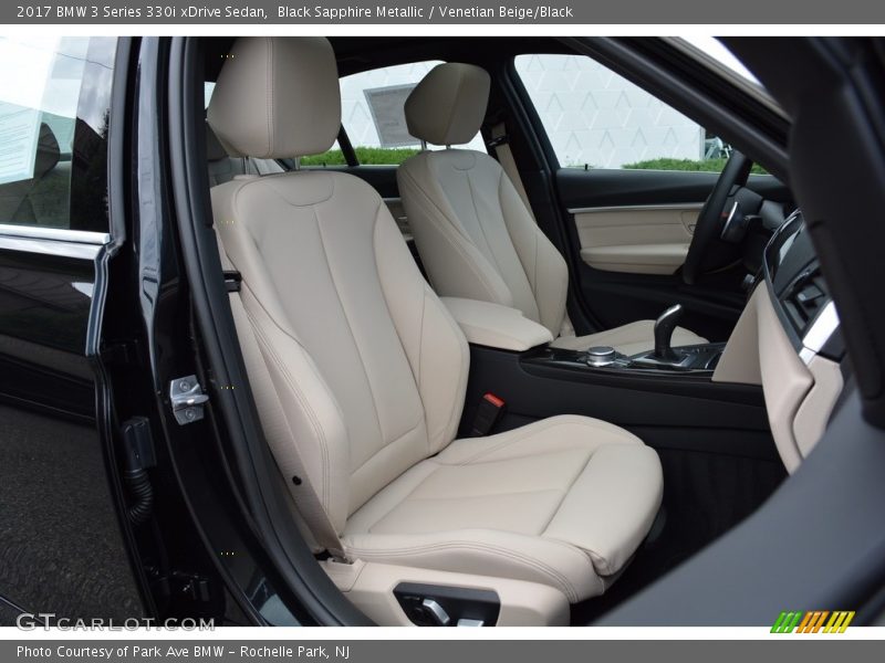 Black Sapphire Metallic / Venetian Beige/Black 2017 BMW 3 Series 330i xDrive Sedan