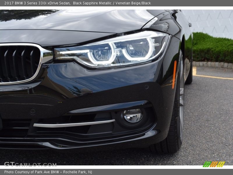 Black Sapphire Metallic / Venetian Beige/Black 2017 BMW 3 Series 330i xDrive Sedan