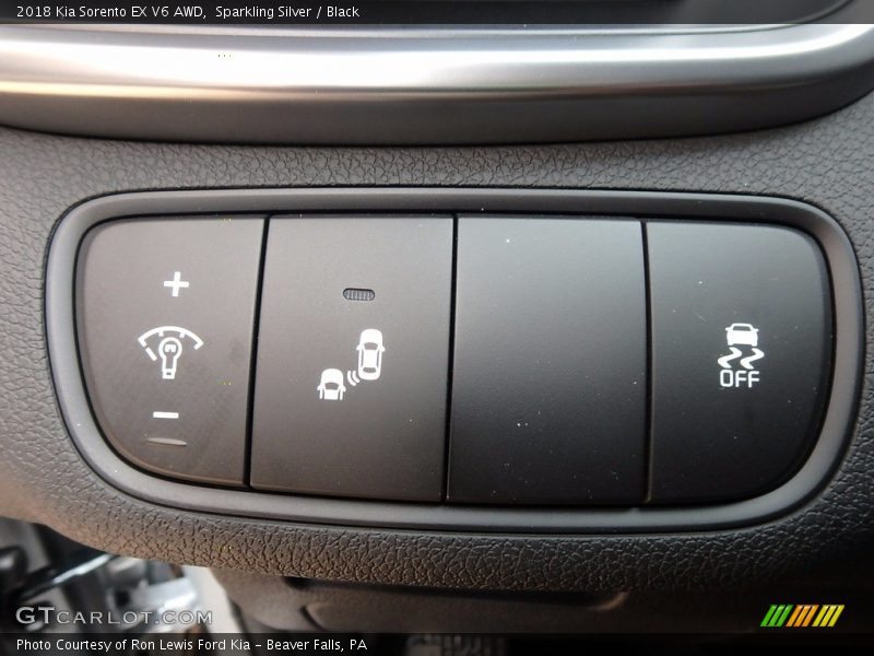 Sparkling Silver / Black 2018 Kia Sorento EX V6 AWD