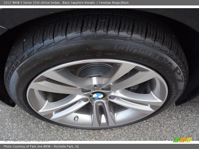 Black Sapphire Metallic / Venetian Beige/Black 2017 BMW 3 Series 330i xDrive Sedan