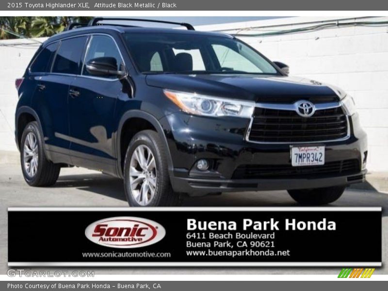 Attitude Black Metallic / Black 2015 Toyota Highlander XLE