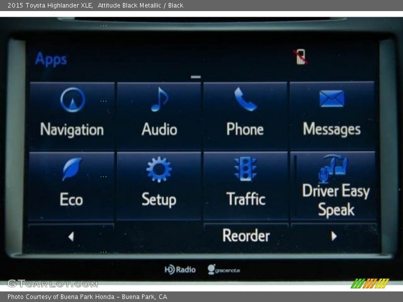 Attitude Black Metallic / Black 2015 Toyota Highlander XLE