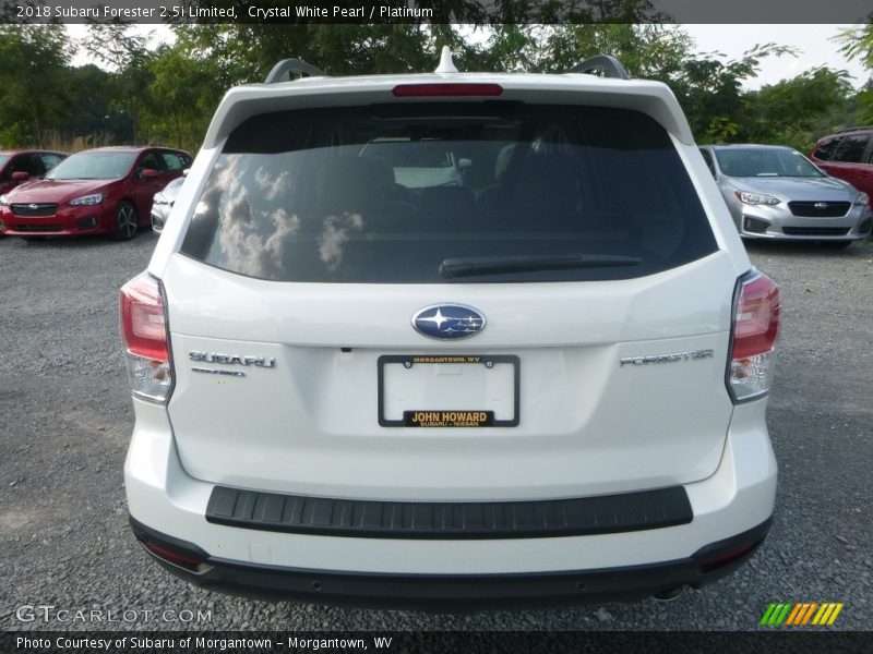 Crystal White Pearl / Platinum 2018 Subaru Forester 2.5i Limited