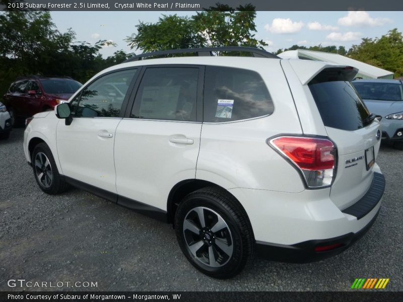 Crystal White Pearl / Platinum 2018 Subaru Forester 2.5i Limited