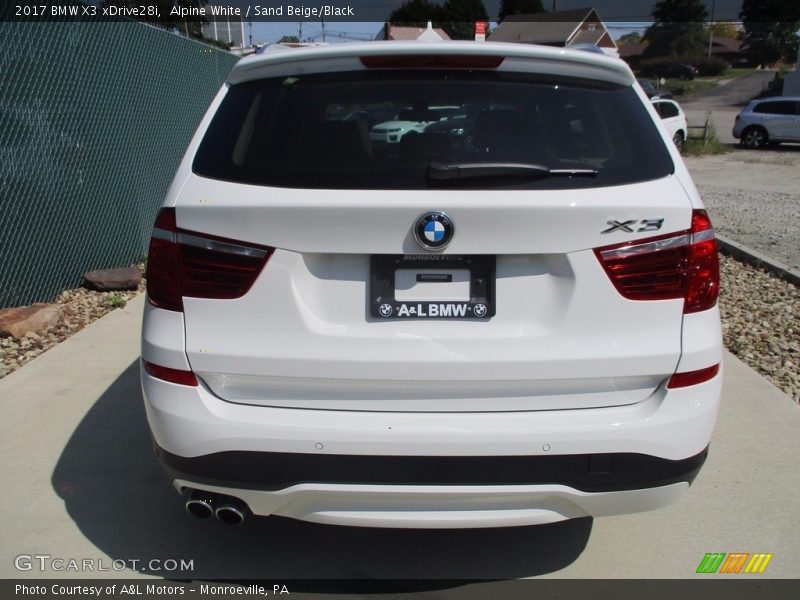 Alpine White / Sand Beige/Black 2017 BMW X3 xDrive28i
