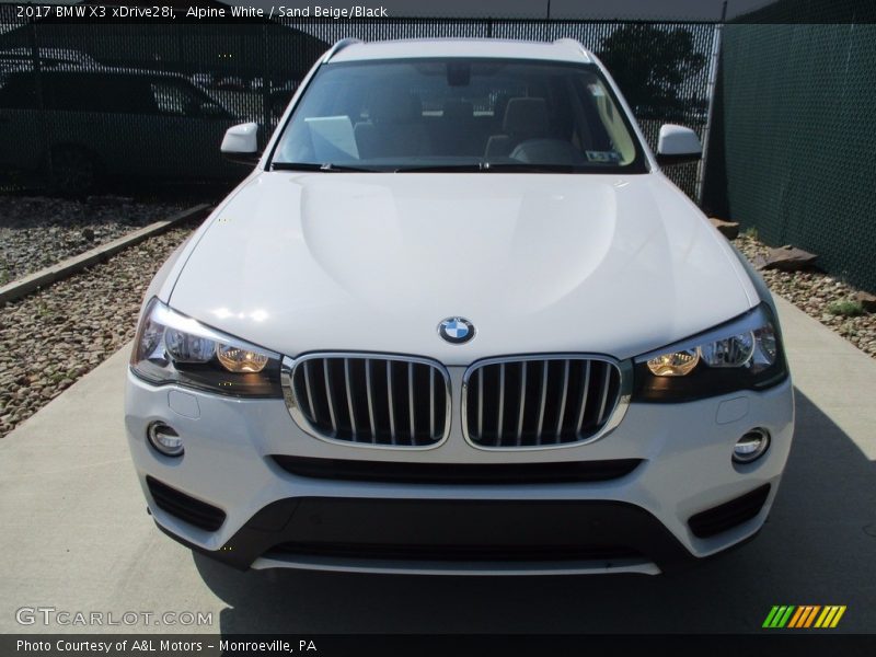 Alpine White / Sand Beige/Black 2017 BMW X3 xDrive28i