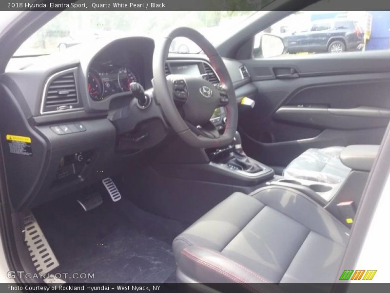 Quartz White Pearl / Black 2018 Hyundai Elantra Sport