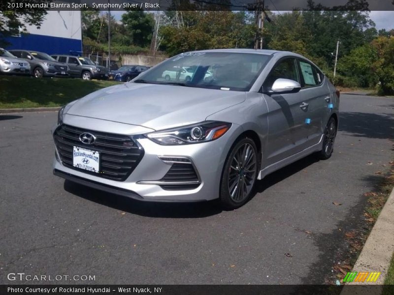 Symphony Silver / Black 2018 Hyundai Elantra Sport