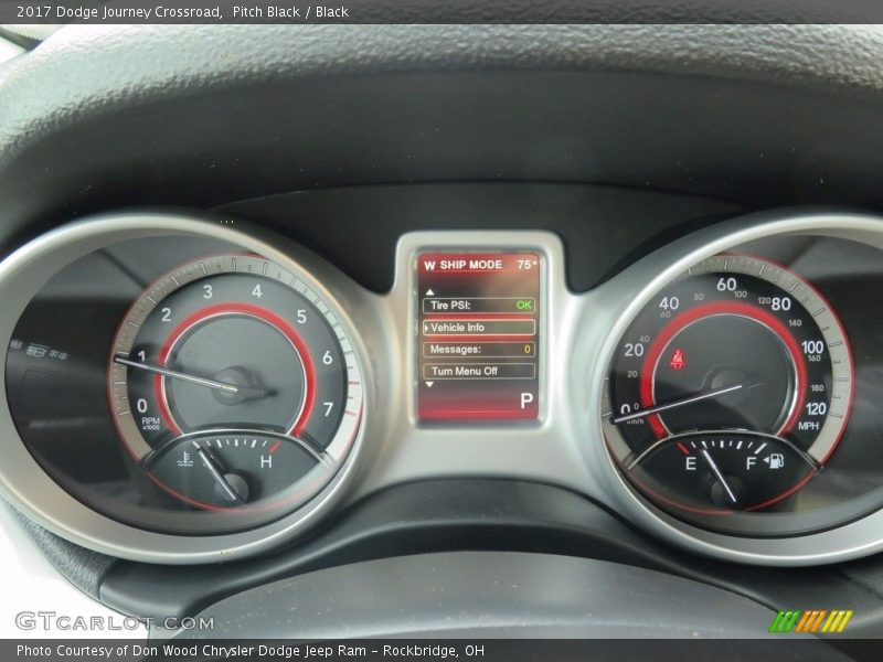 Pitch Black / Black 2017 Dodge Journey Crossroad