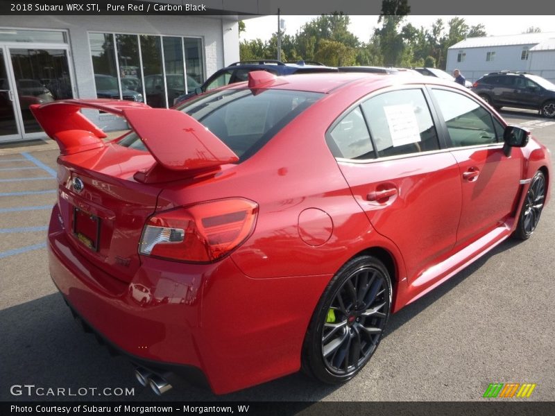 Pure Red / Carbon Black 2018 Subaru WRX STI