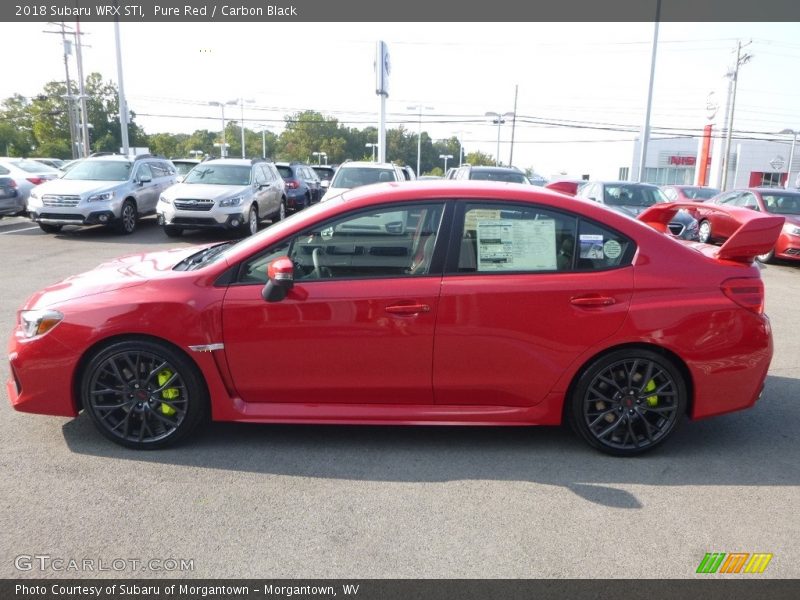 Pure Red / Carbon Black 2018 Subaru WRX STI