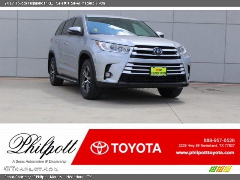 Celestial Silver Metallic / Ash 2017 Toyota Highlander LE