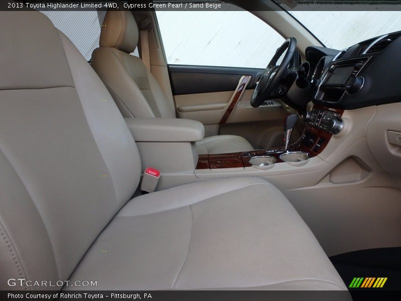 Cypress Green Pearl / Sand Beige 2013 Toyota Highlander Limited 4WD