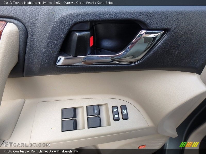 Cypress Green Pearl / Sand Beige 2013 Toyota Highlander Limited 4WD
