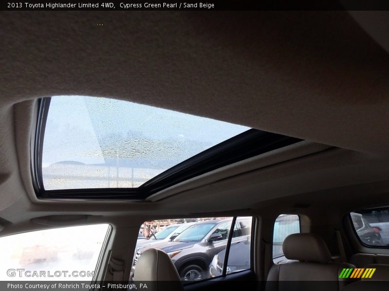 Cypress Green Pearl / Sand Beige 2013 Toyota Highlander Limited 4WD