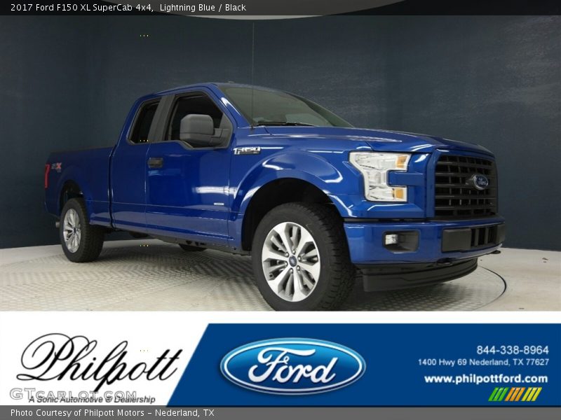 Lightning Blue / Black 2017 Ford F150 XL SuperCab 4x4