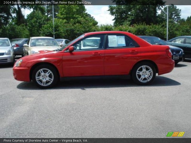 San Remo Red / Dark Gray 2004 Subaru Impreza WRX Sedan
