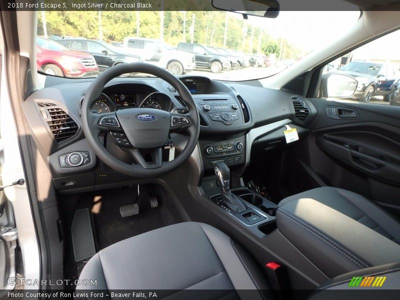 Ingot Silver / Charcoal Black 2018 Ford Escape S