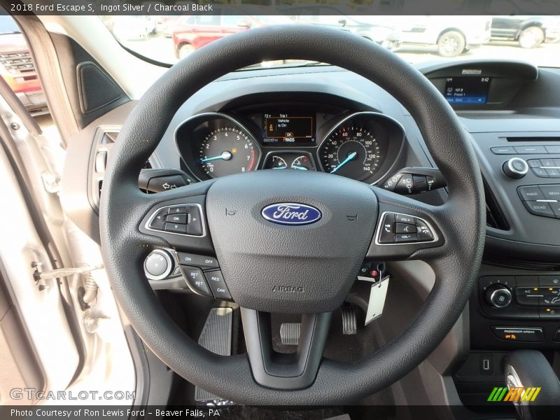 Ingot Silver / Charcoal Black 2018 Ford Escape S