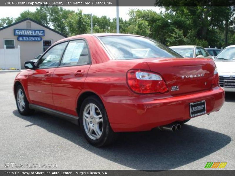 San Remo Red / Dark Gray 2004 Subaru Impreza WRX Sedan