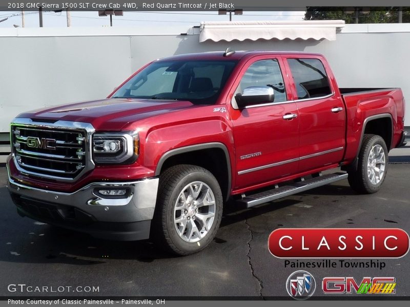 Red Quartz Tintcoat / Jet Black 2018 GMC Sierra 1500 SLT Crew Cab 4WD