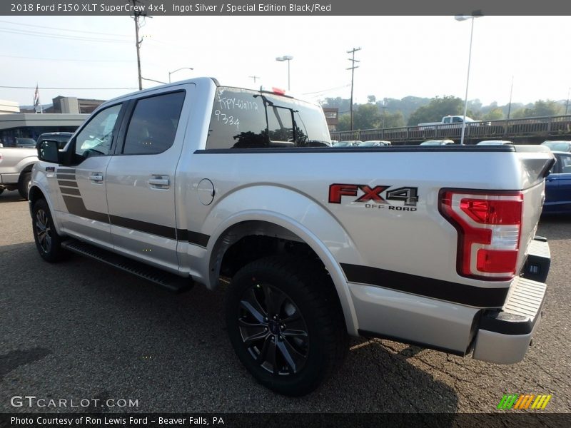 Ingot Silver / Special Edition Black/Red 2018 Ford F150 XLT SuperCrew 4x4