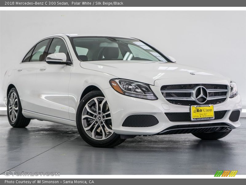 Polar White / Silk Beige/Black 2018 Mercedes-Benz C 300 Sedan