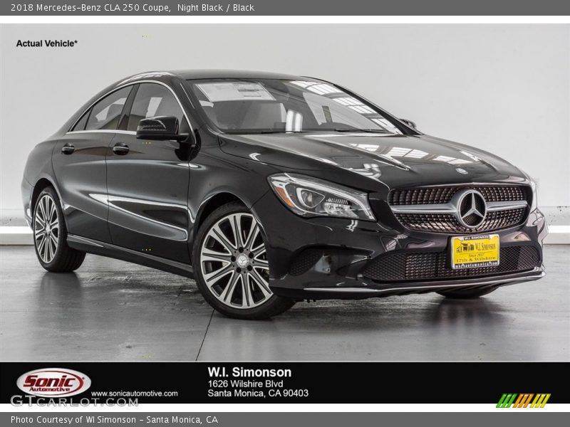 Night Black / Black 2018 Mercedes-Benz CLA 250 Coupe