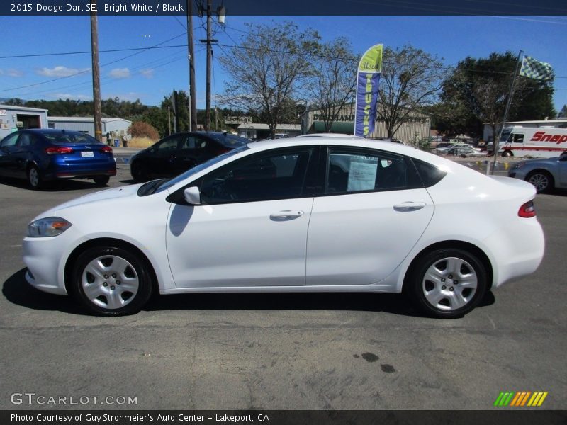 Bright White / Black 2015 Dodge Dart SE