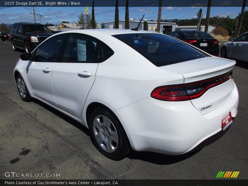 Bright White / Black 2015 Dodge Dart SE