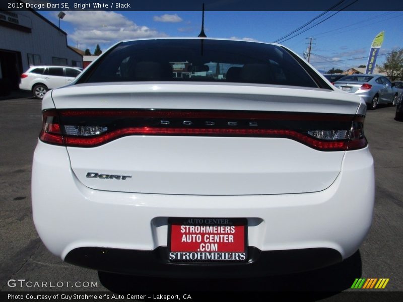 Bright White / Black 2015 Dodge Dart SE