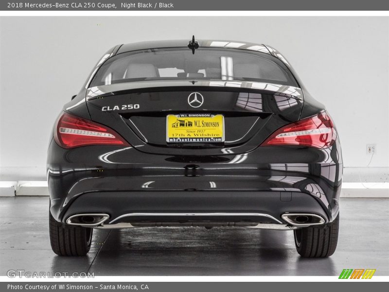 Night Black / Black 2018 Mercedes-Benz CLA 250 Coupe