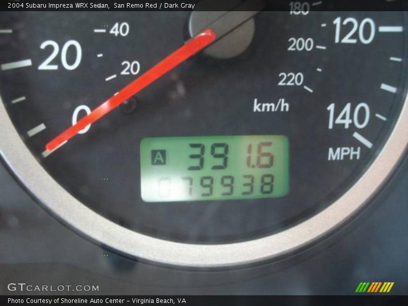 San Remo Red / Dark Gray 2004 Subaru Impreza WRX Sedan