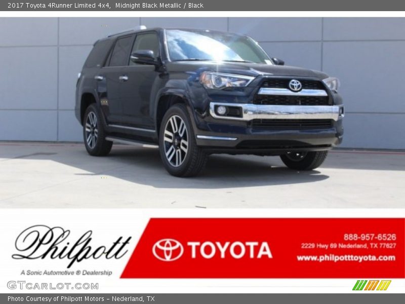 Midnight Black Metallic / Black 2017 Toyota 4Runner Limited 4x4