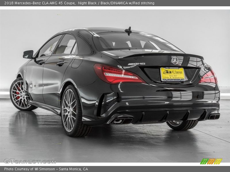 Night Black / Black/DINAMICA w/Red stitching 2018 Mercedes-Benz CLA AMG 45 Coupe