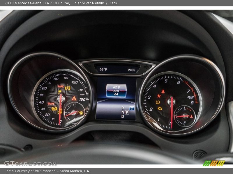 Polar Silver Metallic / Black 2018 Mercedes-Benz CLA 250 Coupe