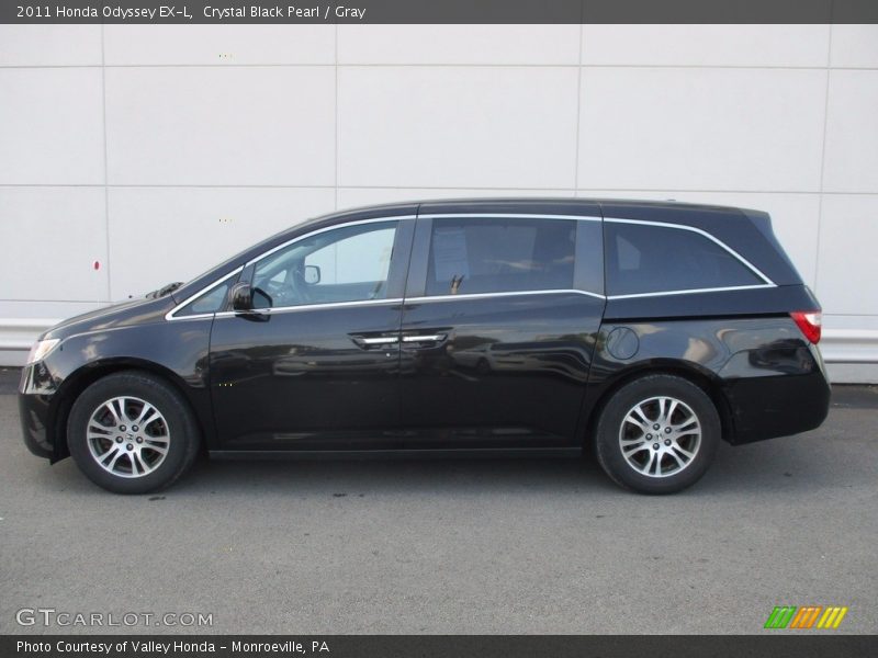 Crystal Black Pearl / Gray 2011 Honda Odyssey EX-L