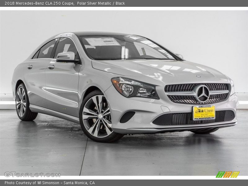 Polar Silver Metallic / Black 2018 Mercedes-Benz CLA 250 Coupe