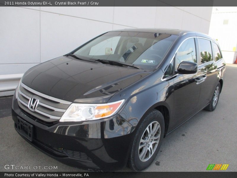 Crystal Black Pearl / Gray 2011 Honda Odyssey EX-L