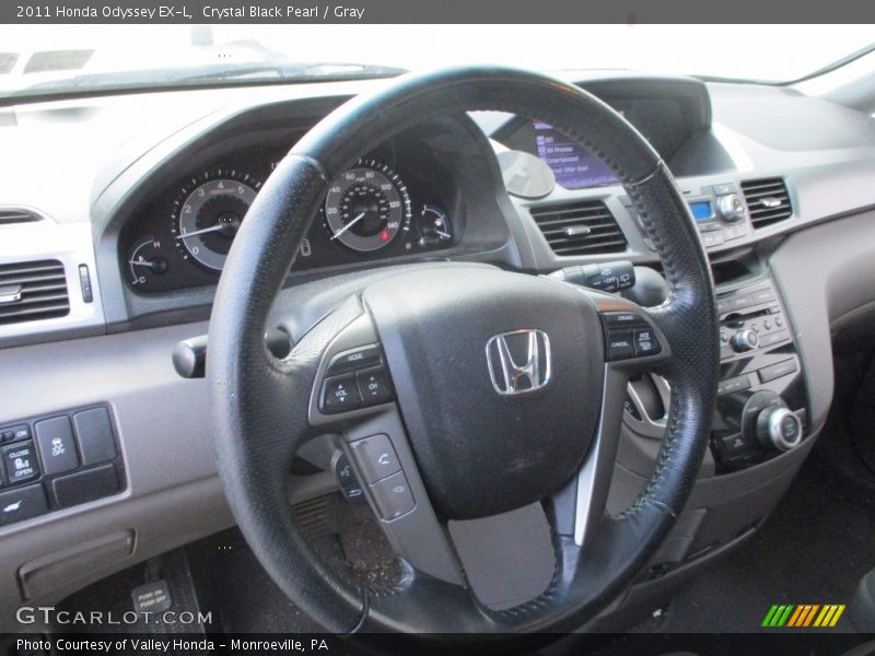 Crystal Black Pearl / Gray 2011 Honda Odyssey EX-L