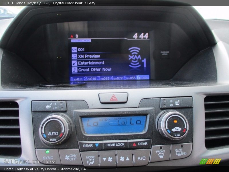 Crystal Black Pearl / Gray 2011 Honda Odyssey EX-L