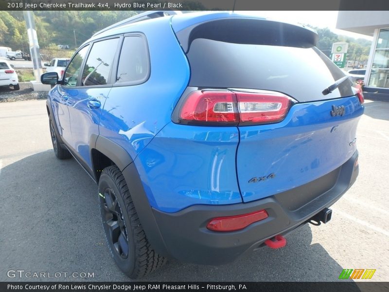 Hydro Blue Pearl / Black 2018 Jeep Cherokee Trailhawk 4x4