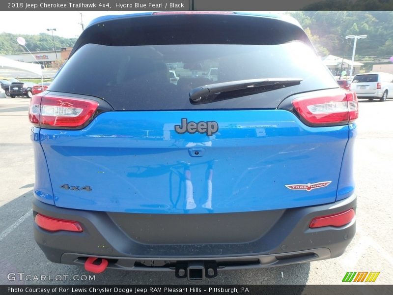 Hydro Blue Pearl / Black 2018 Jeep Cherokee Trailhawk 4x4