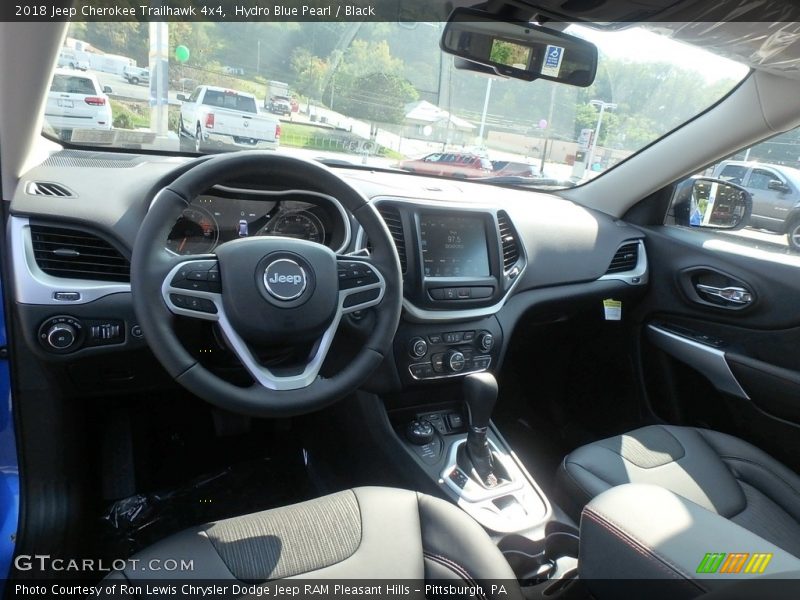Hydro Blue Pearl / Black 2018 Jeep Cherokee Trailhawk 4x4