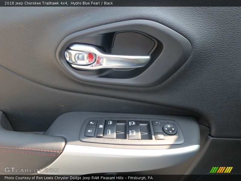 Hydro Blue Pearl / Black 2018 Jeep Cherokee Trailhawk 4x4