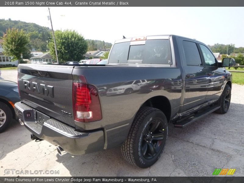 Granite Crystal Metallic / Black 2018 Ram 1500 Night Crew Cab 4x4