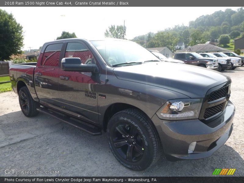 Granite Crystal Metallic / Black 2018 Ram 1500 Night Crew Cab 4x4