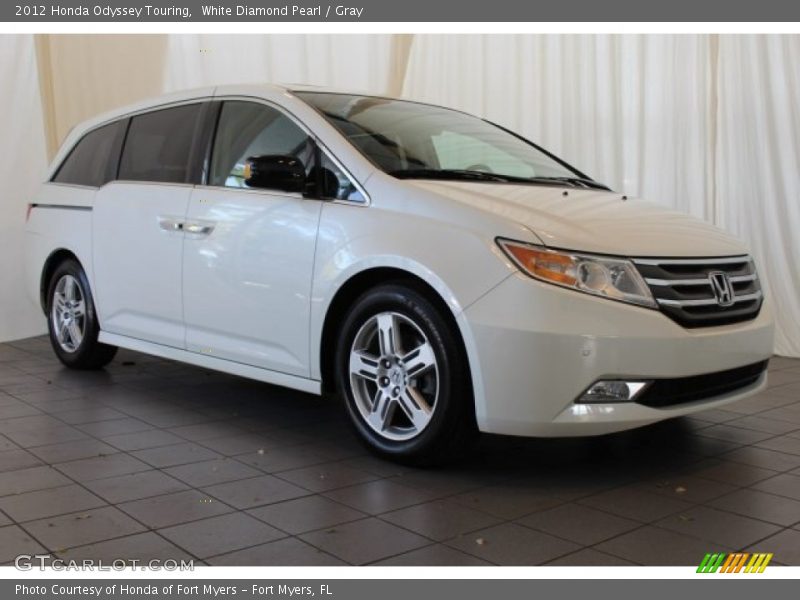 White Diamond Pearl / Gray 2012 Honda Odyssey Touring